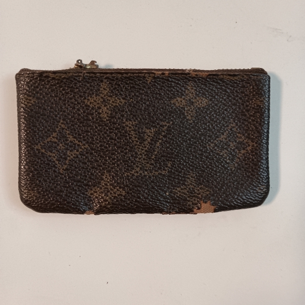 LOUIS VUITTON Monogram Pochette  Coin Case Brown